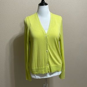 Loft yellow-green cardigan